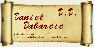 Daniel Dabarčić vizit kartica